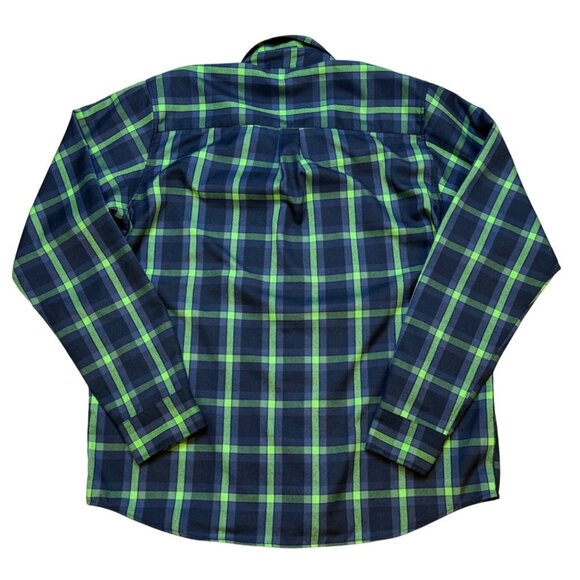 Dixxon Flannel Company Mens 2XT Shifter D-Tech Green Pearl Snap Flannel Shirt - Picture 3 of 8